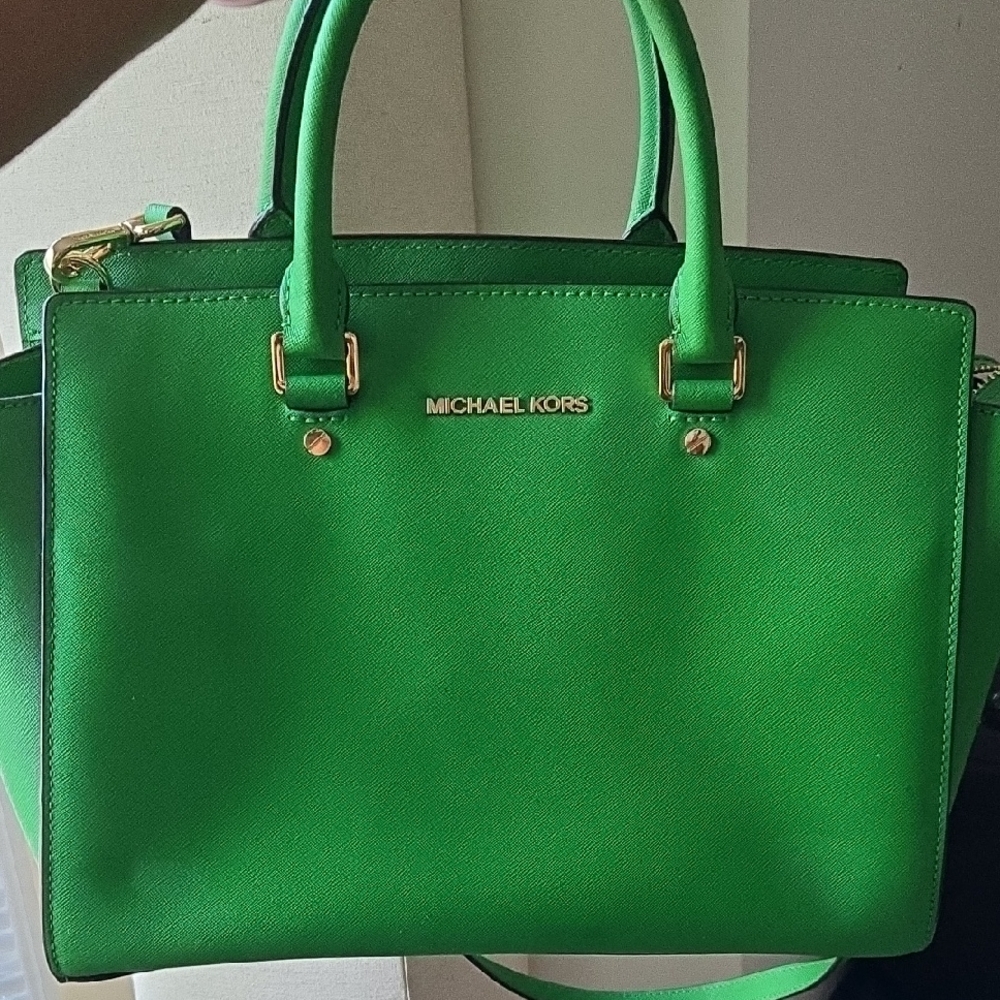 Michael Kors Vibrant Green Satchel